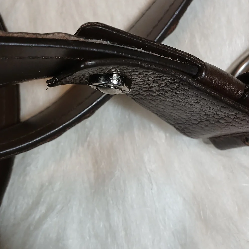 Salvatore Ferragamo Men's Brown Single Leather Belt CM(95) - Picture 9 of 9